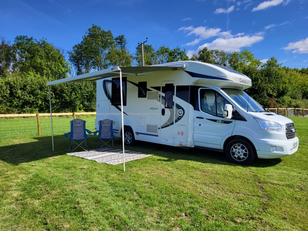 Caravan pitch at Bearse Farm