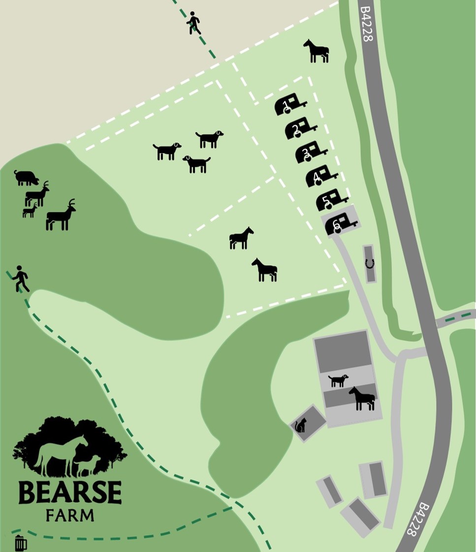 Bearse Farm site map